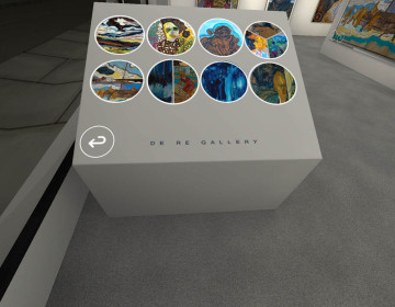 With Digital De Re Gallery, immersiv.ly created the first art opening in interactive virtual reality. The artist Gretchen Andrew helps you choose your path round her art, activating additional content at your own pace.